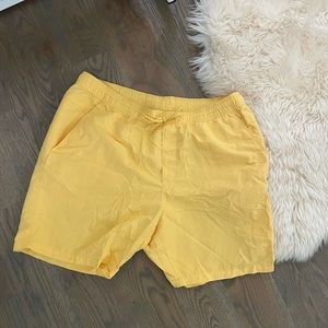 H&M Yellow Relaxed Fit Men’s Swim Trunks